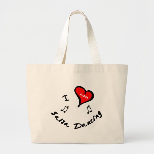 Salsa Dancing Items - I Heart Salsa Dancing Grote Tote Bag (Voorkant)