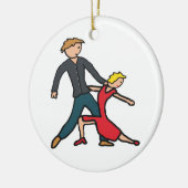 Salsa Dancing Keramisch Ornament (Links)