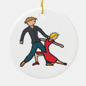 Salsa Dancing Keramisch Ornament (Achterkant)