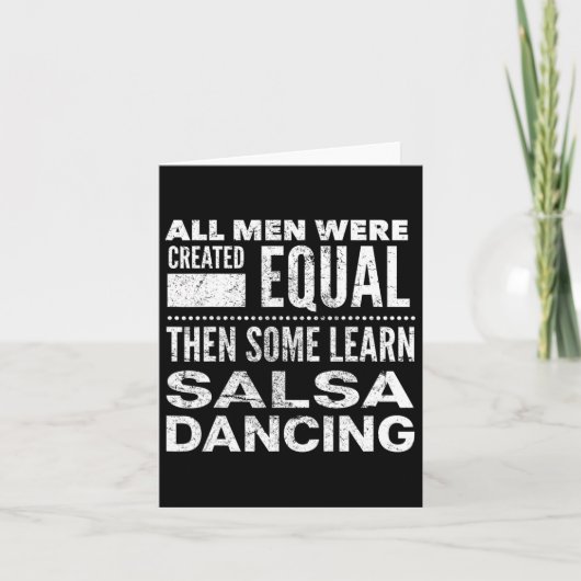 Salsa Dancing Latin Lover Dancers Fun Statement Al Kaart (Voorkant)