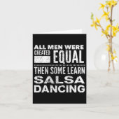 Salsa Dancing Latin Lover Dancers Fun Statement Al Kaart (Gele Bloem)