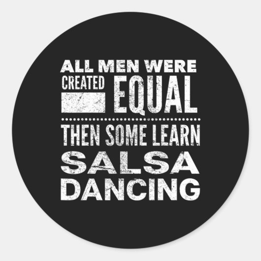 Salsa Dancing Latin Lover Dancers Fun Statement Al Ronde Sticker (Voorkant)