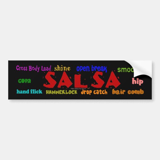 Salsa Dancing Lovers Dance Moves Bumpersticker (Voorkant)
