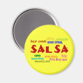 Salsa Dancing Lovers Dance Moves en Termen Magneet (Voorkant / Achterkant)