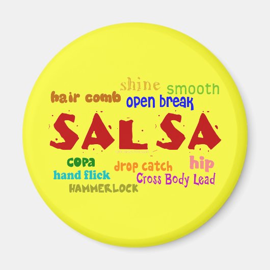 Salsa Dancing Lovers Dance Moves en Termen Magneet (Voorkant)