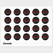 Salsa Dancing Lovers Dance Moves en Termen Ronde Sticker (Vel)