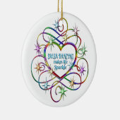 Salsa Dancing maakt Life Sparkle Keramisch Ornament (Rechts)