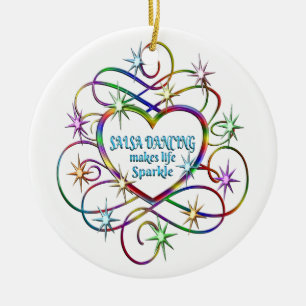 Salsa Dancing maakt Life Sparkle Keramisch Ornament