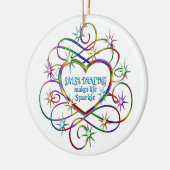 Salsa Dancing maakt Life Sparkle Keramisch Ornament (Links)