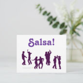 Salsa Dancing Poses Silhouettes Custom Briefkaart (Staand voorkant)