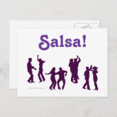 Salsa Dancing Poses Silhouettes Custom Briefkaart (Voorkant / Achterkant)