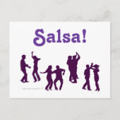 Salsa Dancing Poses Silhouettes Custom Briefkaart (Voorkant)