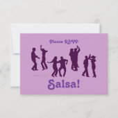 Salsa Dancing Poses Silhouettes Custom Kaart (Voorkant)