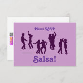 Salsa Dancing Poses Silhouettes Custom Kaart (Voorkant / Achterkant)