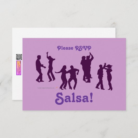 Salsa Dancing Poses Silhouettes Custom Kaart (Voorkant / Achterkant)