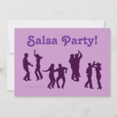 Salsa Dancing Poses Silhouettes Custom Kaart (Voorkant)