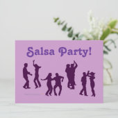 Salsa Dancing Poses Silhouettes Custom Kaart (Staand voorkant)