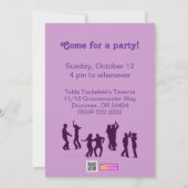 Salsa Dancing Poses Silhouettes Custom Kaart (Achterkant)