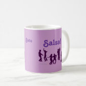 Salsa Dancing Poses Silhouettes Custom Koffiemok (Voorkant rechts)