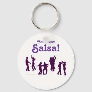 Salsa Dancing Poses Silhouettes Custom Sleutelhanger