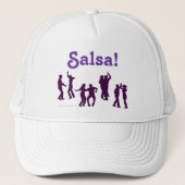 Salsa Dancing Poses Silhouettes Custom Trucker Pet (Voorkant)