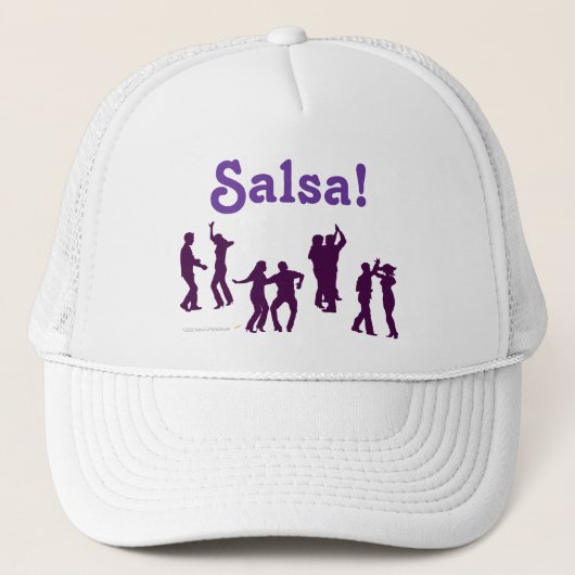Salsa Dancing Poses Silhouettes Custom Trucker Pet (Voorkant)
