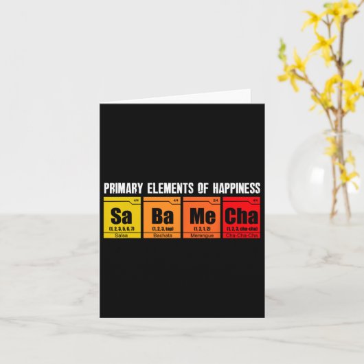 Salsa Dancing Salsa Bachata Merengue Dancer Dance Kaart (Gele Bloem)