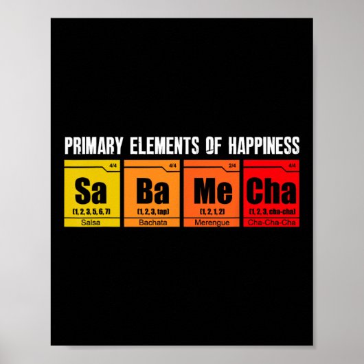 Salsa Dancing Salsa Bachata Merengue Dancer Dance Poster (Voorkant)