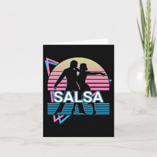 Salsa Dancing Salsa Dancer Retro Kaart
