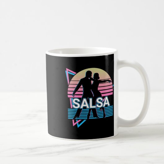 Salsa Dancing Salsa Dancer Retro Koffiemok (Rechts)