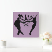 SALSA DANCING SALSERO- EN SALSERA-klok Vierkante Klok (Huis)