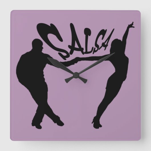 SALSA DANCING SALSERO- EN SALSERA-klok Vierkante Klok (Voorkant)