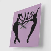SALSA DANCING SALSERO- EN SALSERA-klok Vierkante Klok (Hoek)