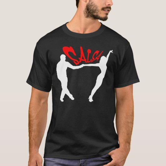 SALSA DANCING SALSERO EN SALSERA T-SHIRT (Voorkant)