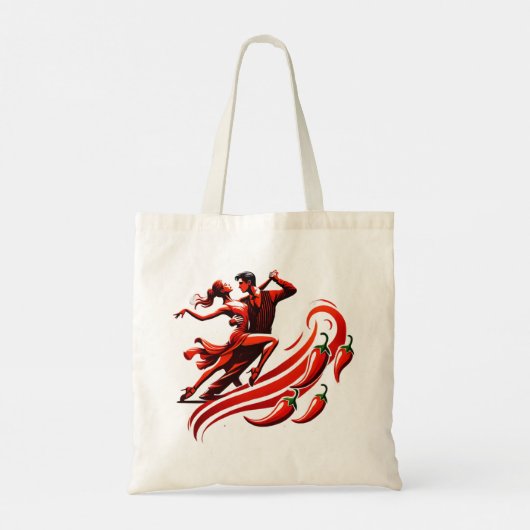 Salsa dans, het is heet tote bag (Achterkant)