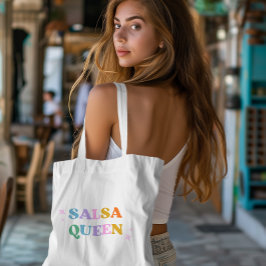 salsa dans koningin latijn modern eenvoudig tote bag