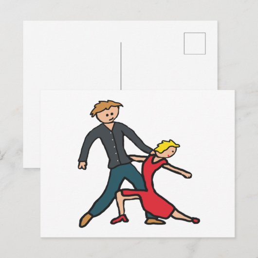 Salsa Dansen Briefkaart (Voorkant / Achterkant)