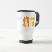 Salsa dansen op één silhouettes staalreismog reisbeker (Voorkant rechts)