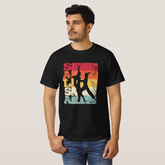 Salsa Dansende Couple Dance Latijns-Amerikaanse Vi T-shirt (Voorkant volledig)