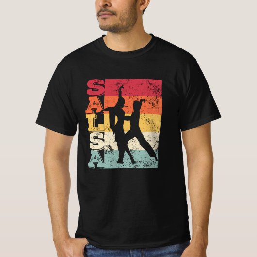 Salsa Dansende Couple Dance Latijns-Amerikaanse Vi T-shirt (Voorkant)