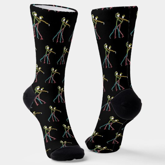 Salsa Dansende Figuren Sokken (Gebogen)