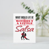 Salsa danser dansen wat het leven zou zijn briefkaart (Staand voorkant)