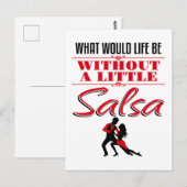 Salsa danser dansen wat het leven zou zijn briefkaart (Voorkant / Achterkant)