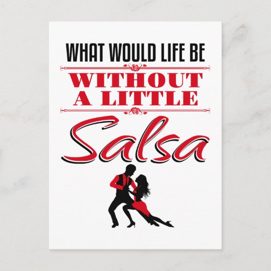 Salsa danser dansen wat het leven zou zijn briefkaart (Voorkant)