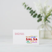 Salsa Dansing Latin Dance Teacher of Dancer Visitekaartje (Staand voorkant)