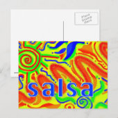Salsa dansplezier - briefkaart (Voorkant / Achterkant)