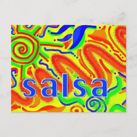 Salsa dansplezier - briefkaart (Voorkant)