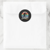Salsa danst Latijnse salsero Ronde Sticker (Tas)