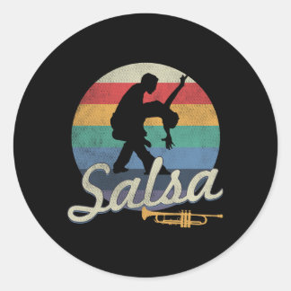 Salsa danst Latijnse salsero Ronde Sticker