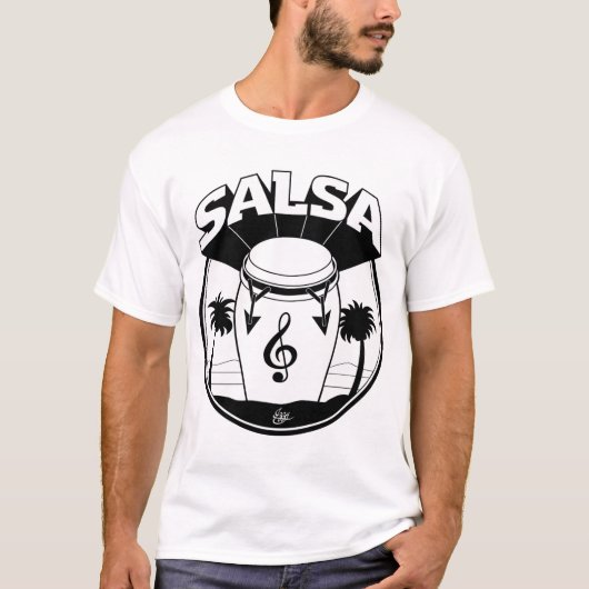 SALSA DRUM b:w T-shirt (Voorkant)